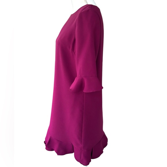 CeCe Fuchsia Ruffle Mini Dress - Picture 4 of 7